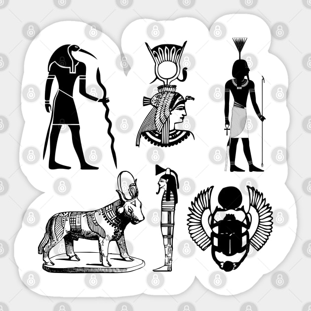 Ancient Egyptian Symbols Sticker by Nisuris Art